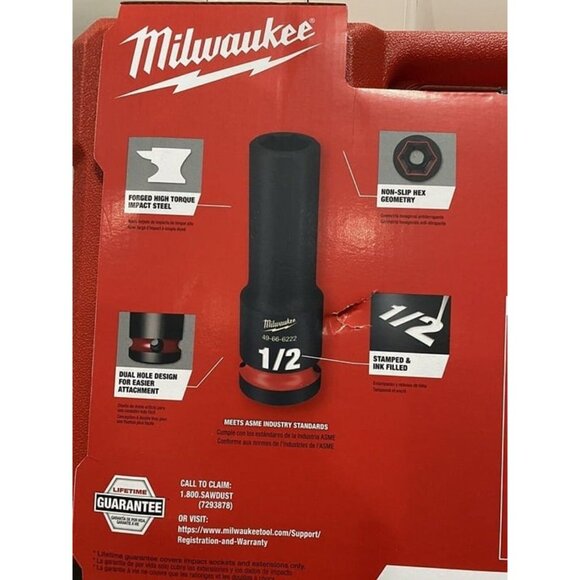 Milwaukee 49-66-7009 SHOCKWAVE 3/8" Impact Duty SAE/Metric 43 PC Socket Set - Picture 6 of 9